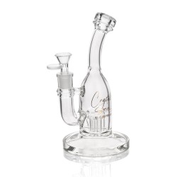 8" Crystal Series HPG Mini Bottle W/ Reinforced Tree Perc Water Pipe - [ES2237]